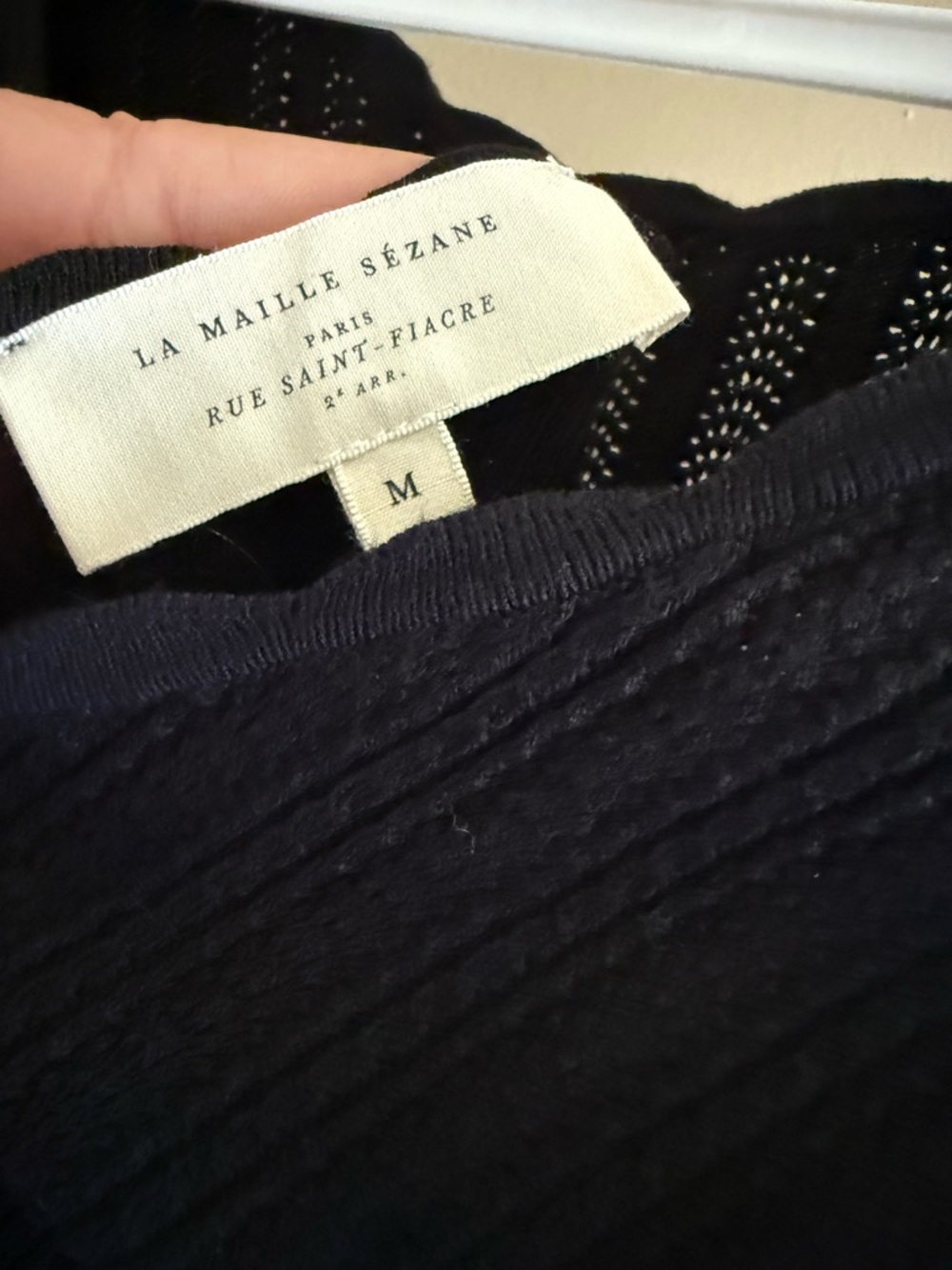 Sezane Joey ribbed knit black midi dress - Picture 5 of 6